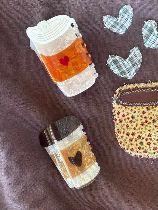 Coffee Hair Clips