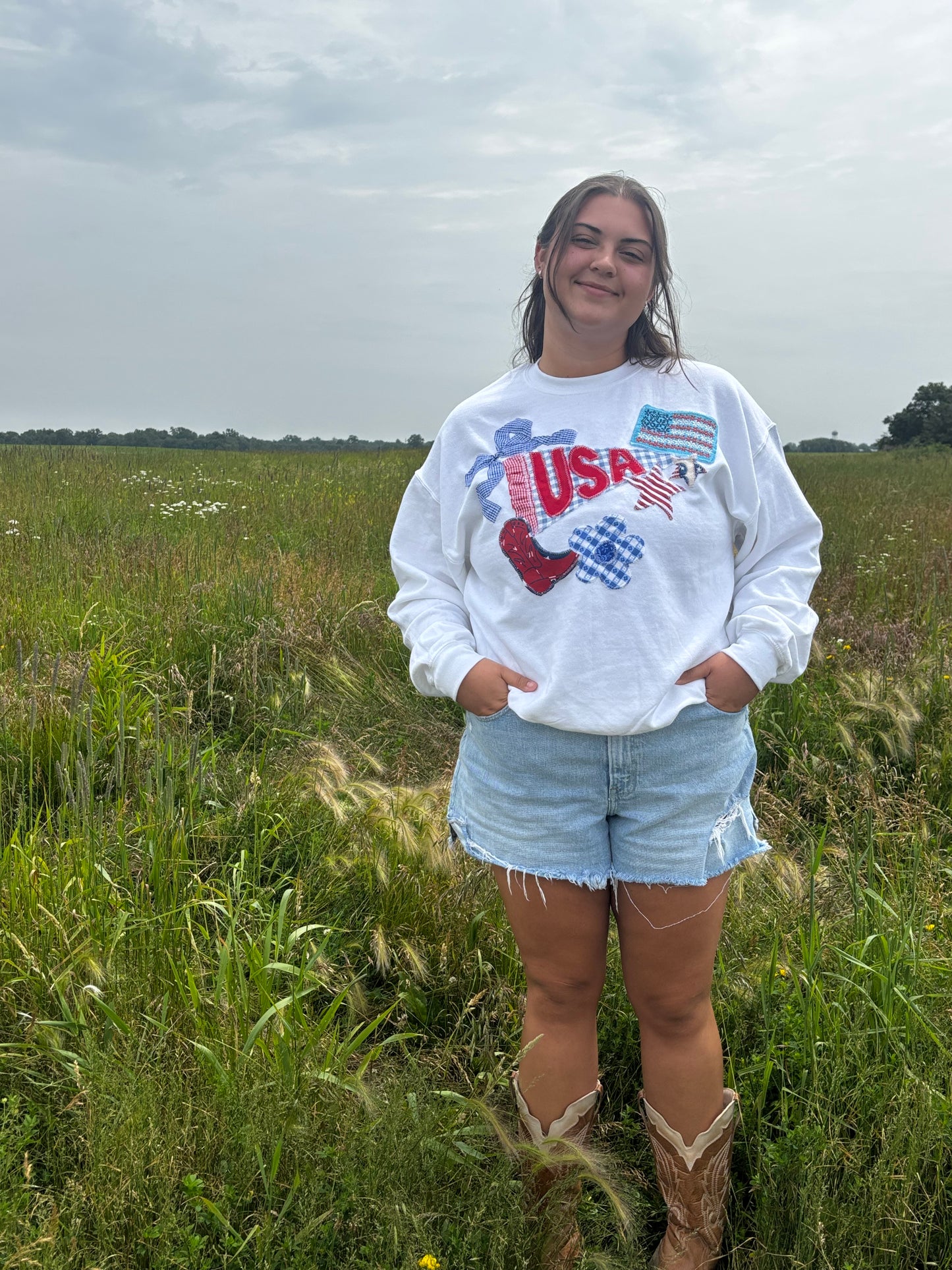 USA Pennant Crewneck