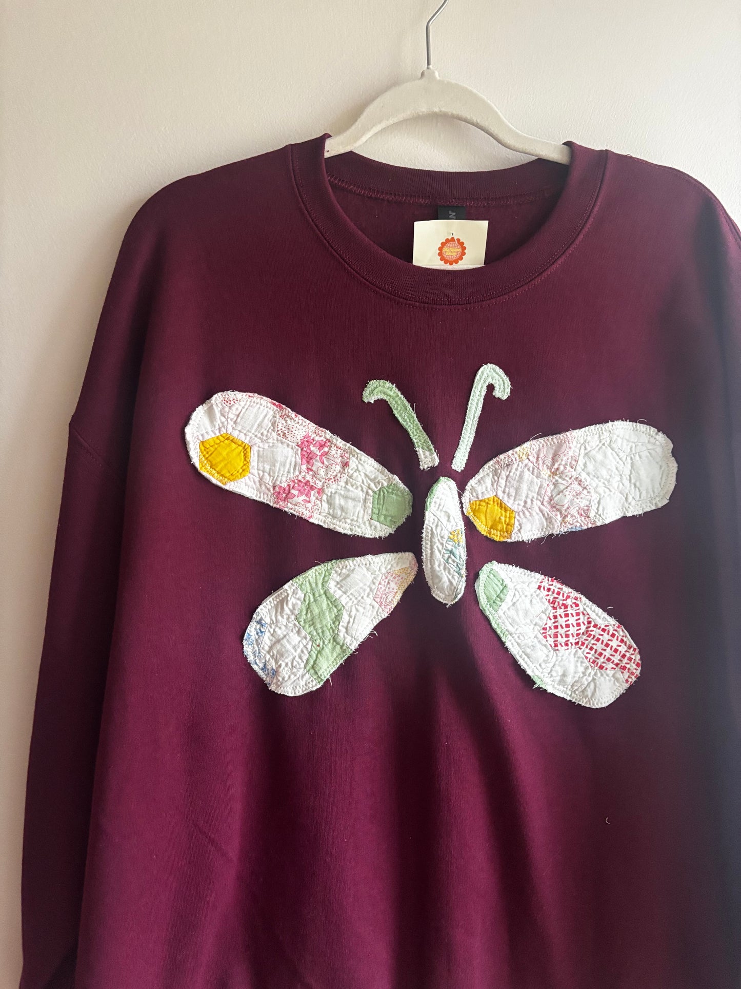 Quilted Butterfly Crewneck