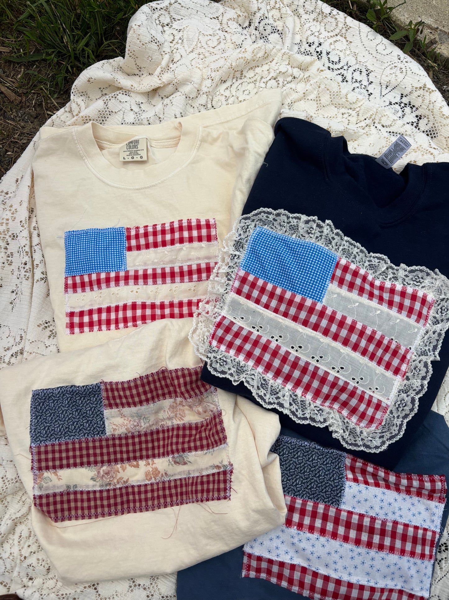 Lace Flag Crewneck
