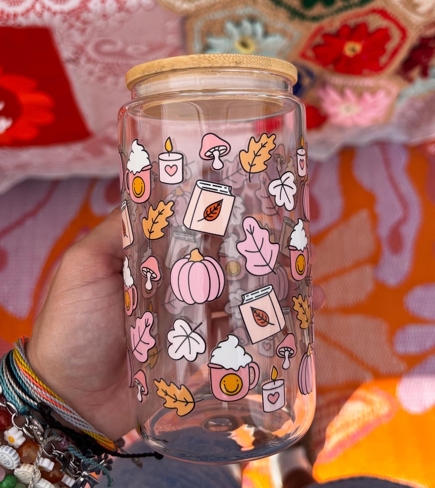 Pink Cozy Pumpkin Cup