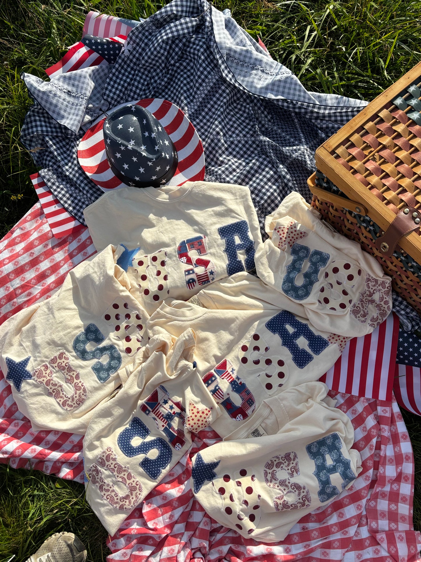 USA tee - Cream