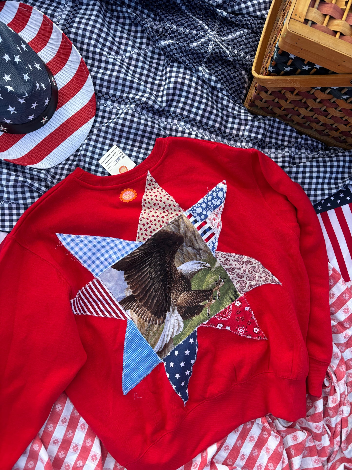 Eagle Quilt Crewneck - XL