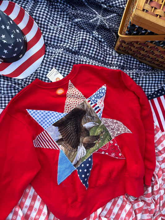 Eagle Quilt Crewneck - XL