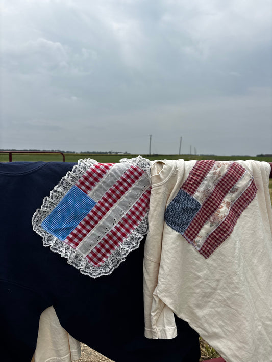 Lace Flag Crewneck