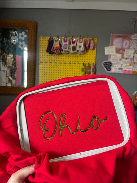 Ohio Embroidered Crewneck