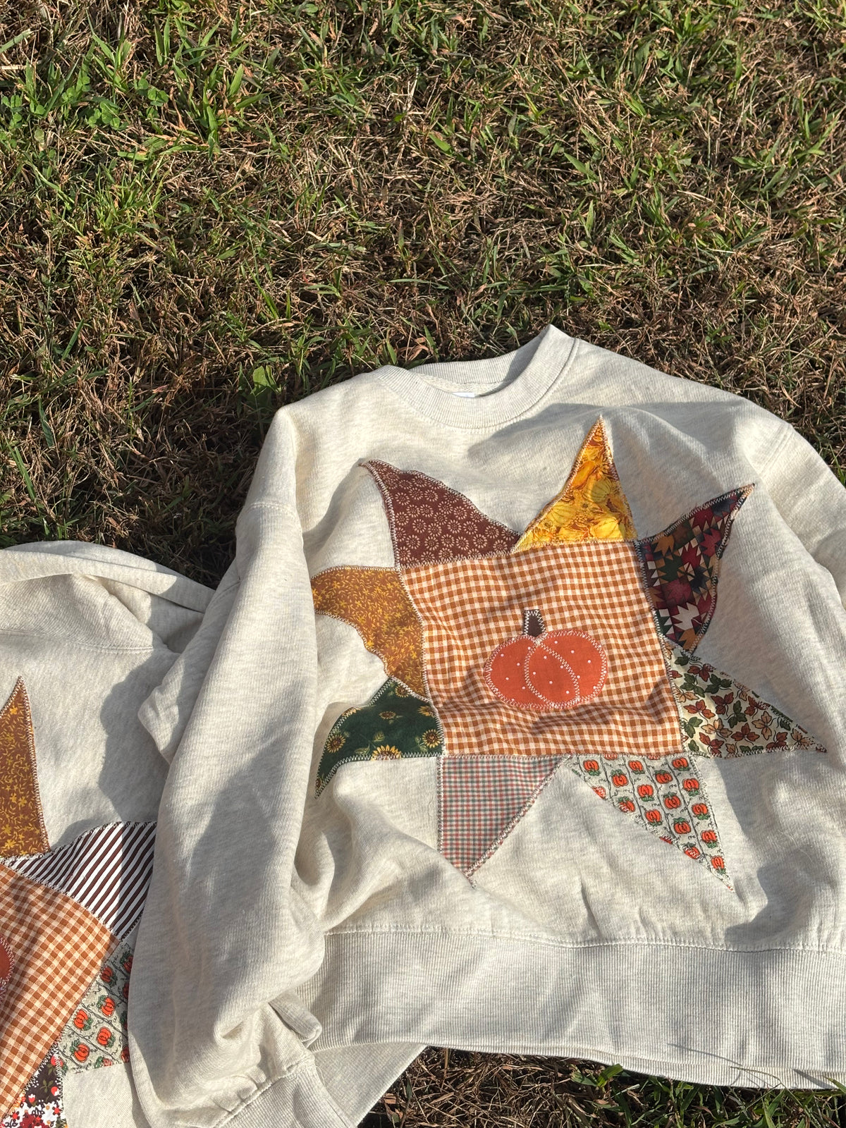 Pumpkin Quilt Crewneck
