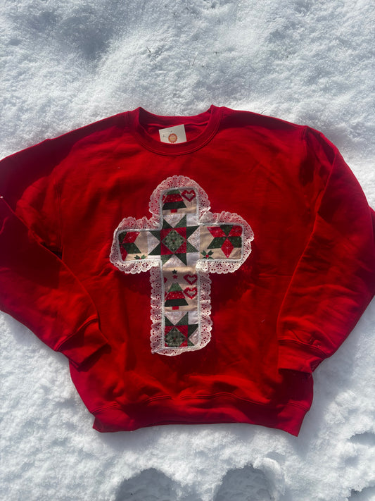 Christmas Cross Crewneck