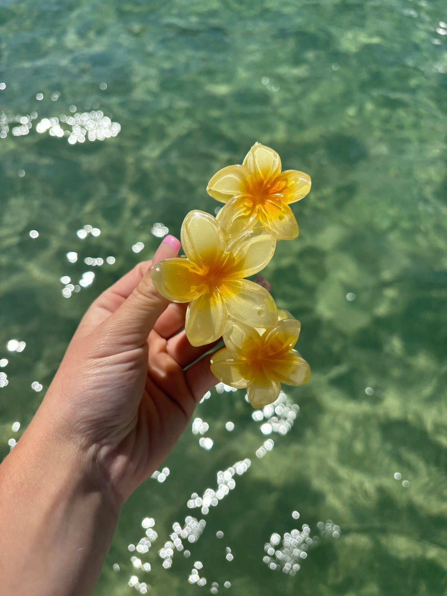 Beach Flowers Hair Claw