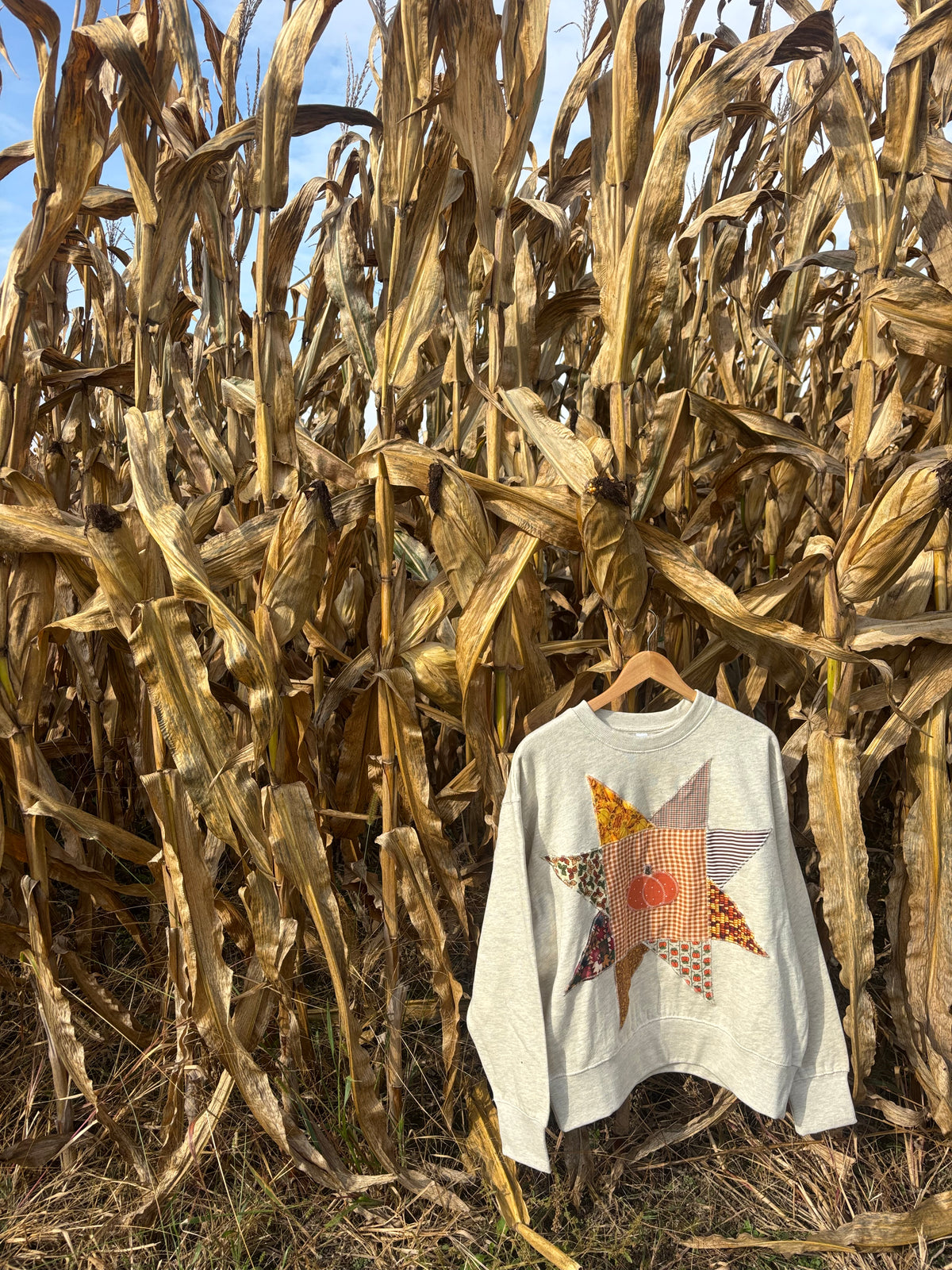 Pumpkin Quilt Crewneck