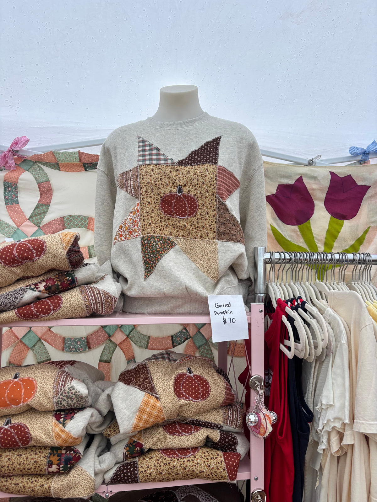 Pumpkin Quilt Crewneck
