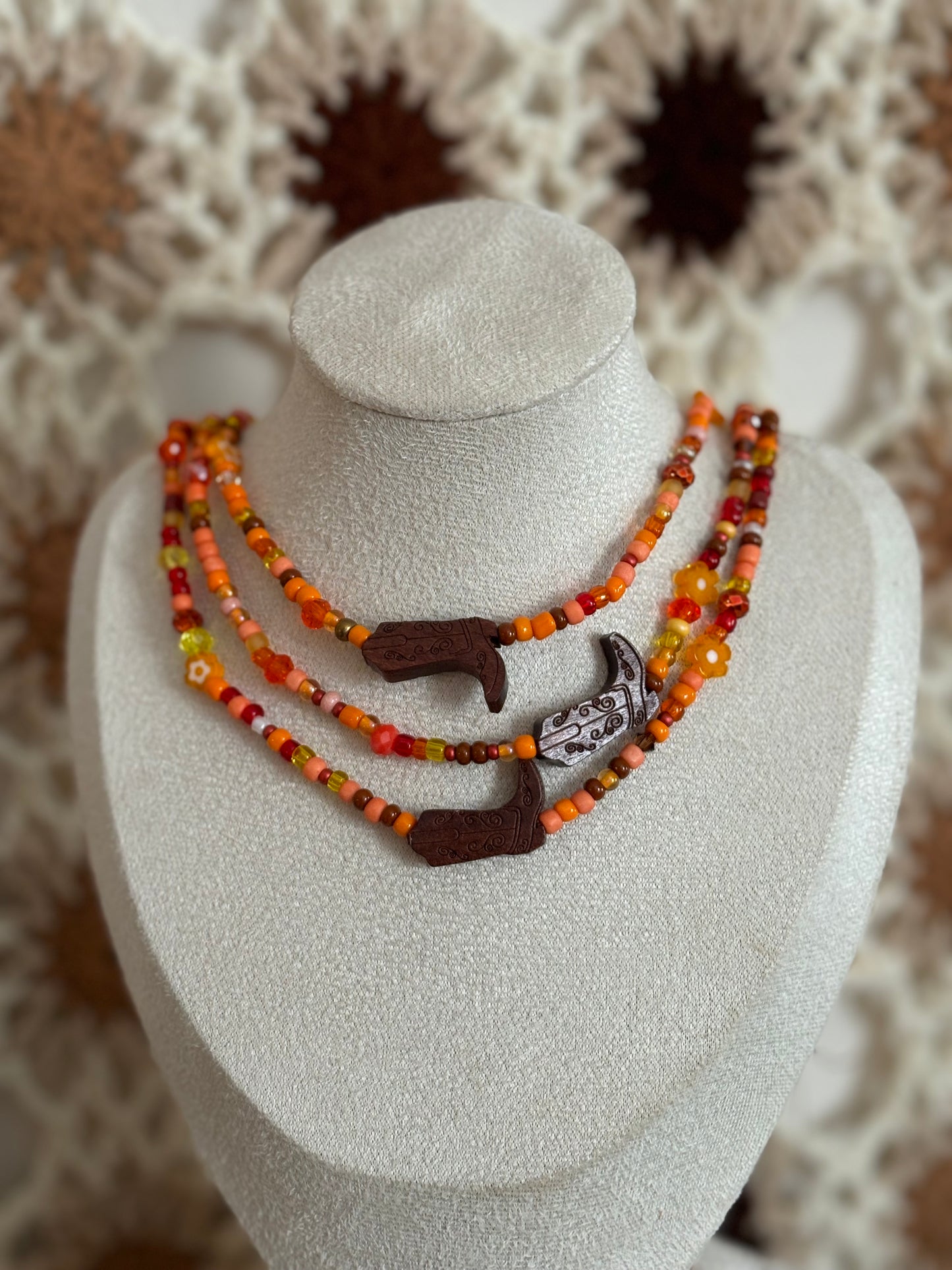 Harvest Boots Necklace