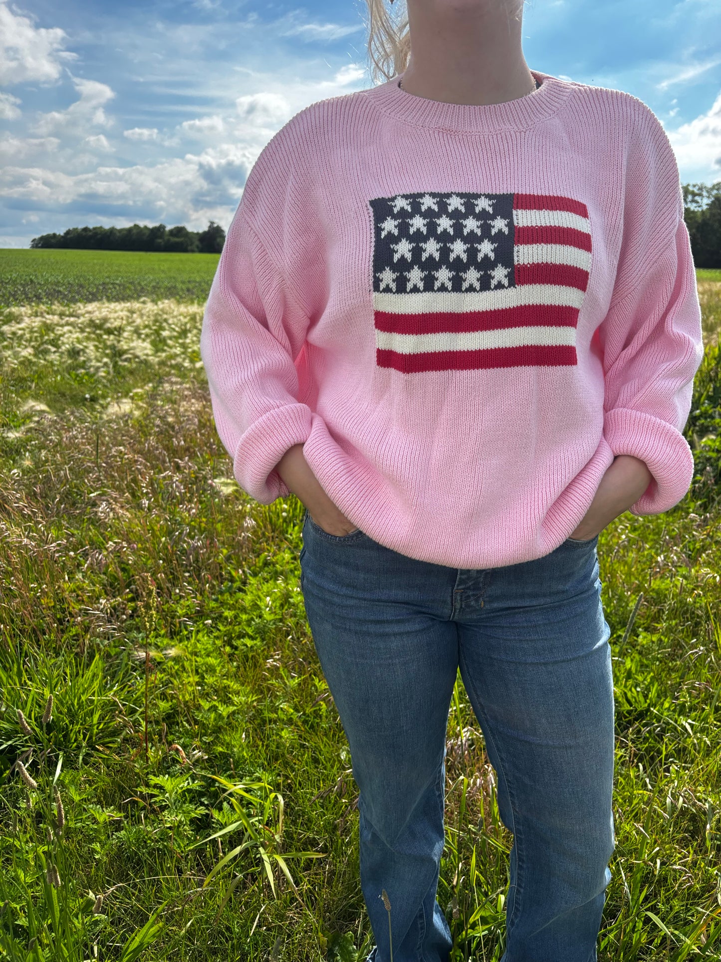 USA Sweater- Pink