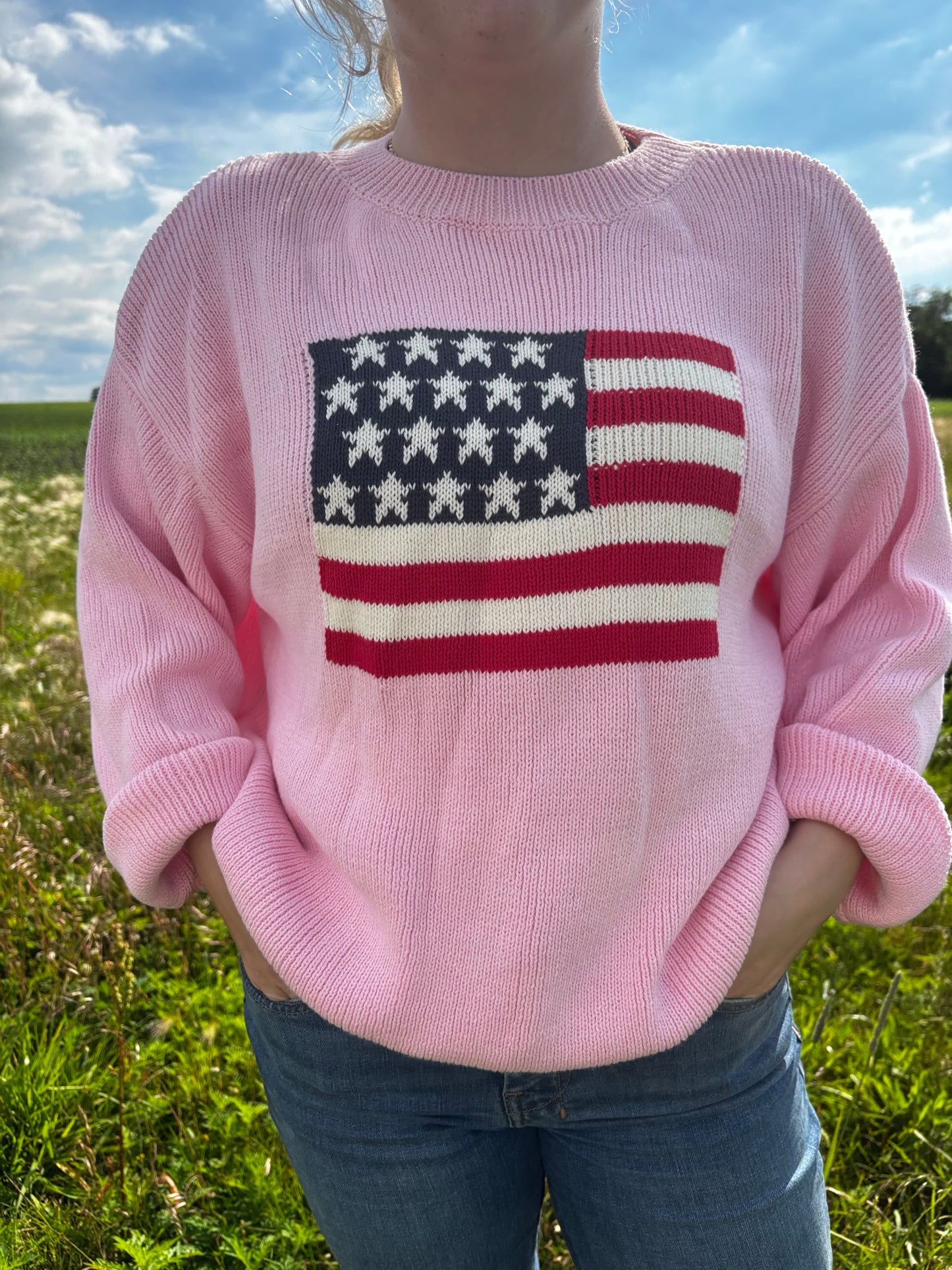 USA Sweater- Pink