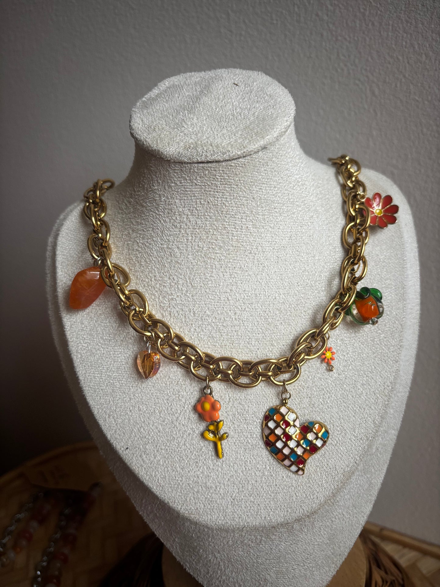 Creamsicle Charm Necklace