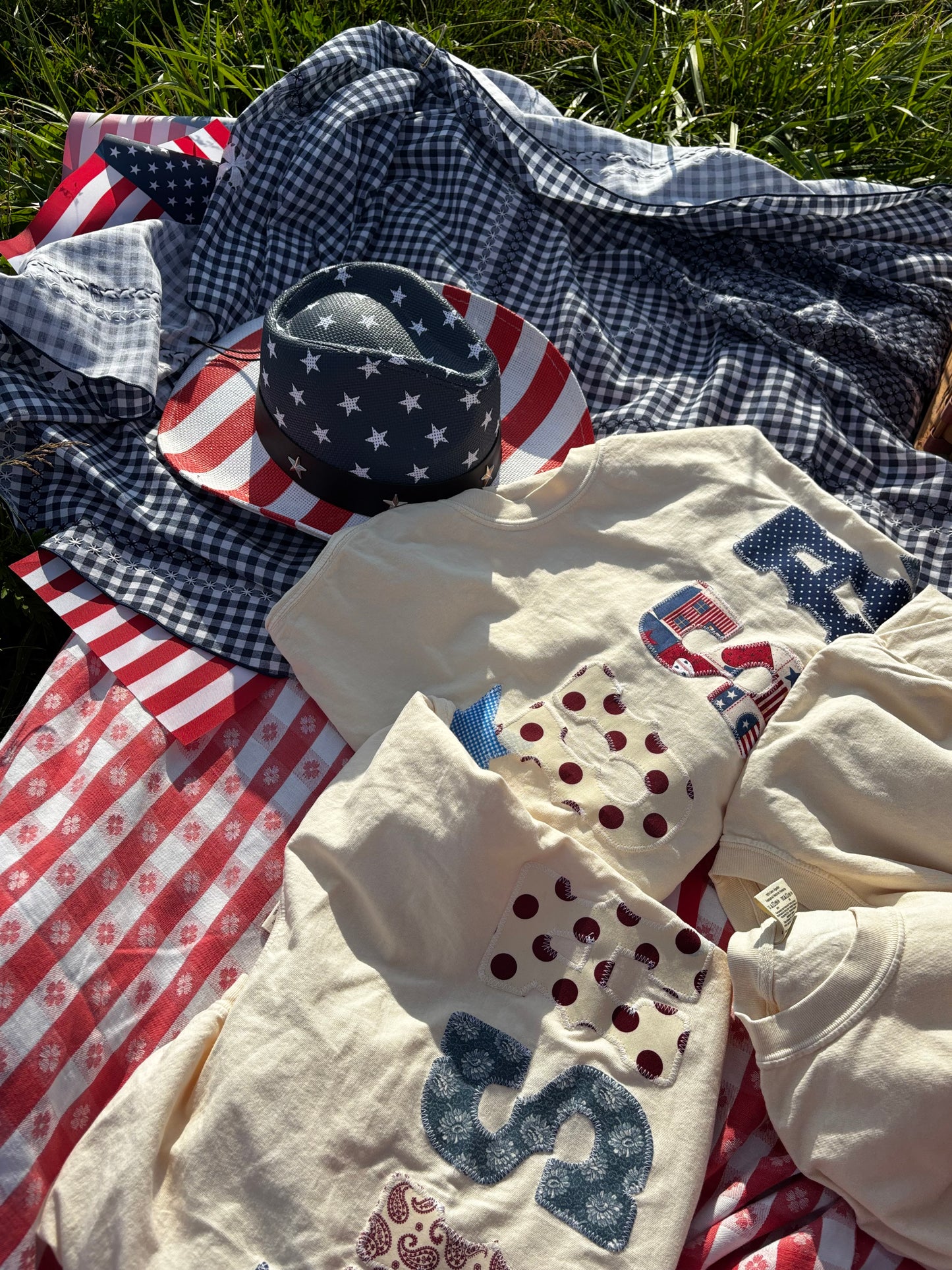 USA tee - Cream