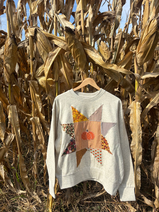 Pumpkin Quilt Crewneck