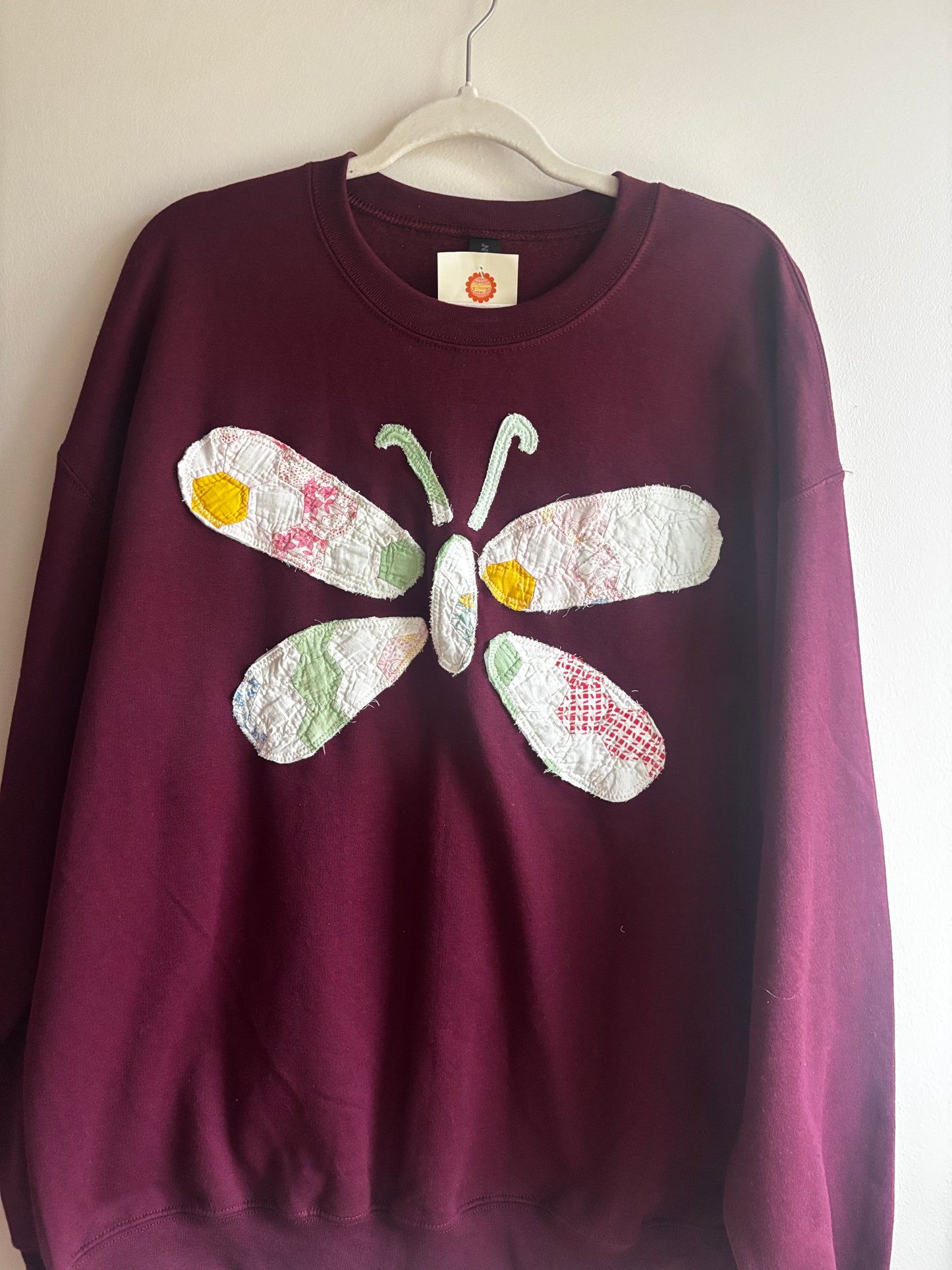Quilted Butterfly Crewneck