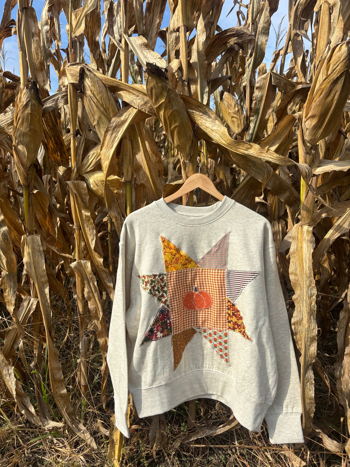 Pumpkin Quilt Crewneck