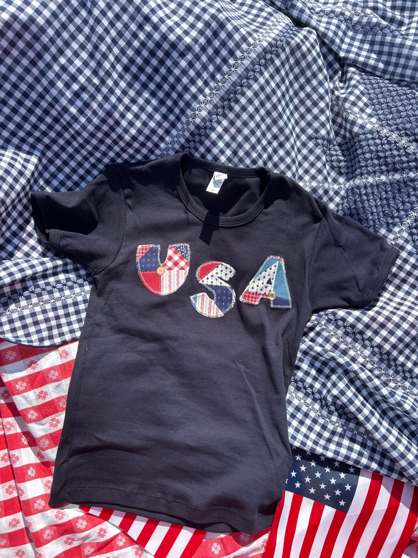 USA baby tee - navy