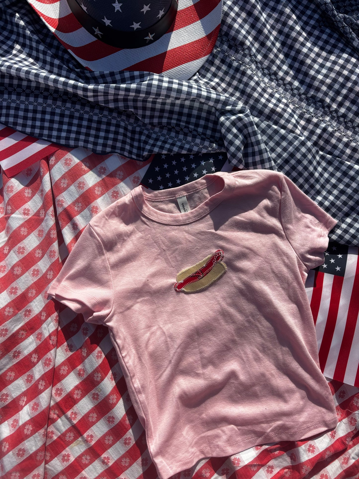 Hotdog Baby Tee - Pink
