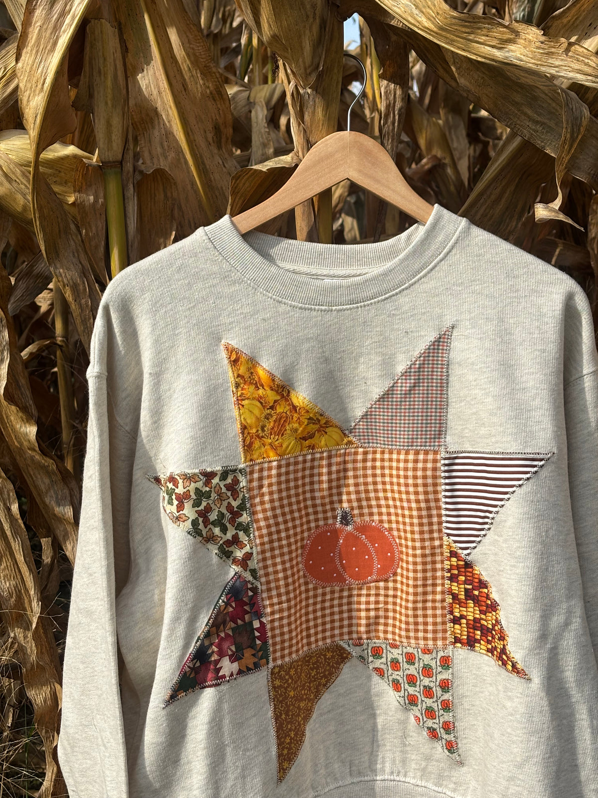 Pumpkin Quilt Crewneck