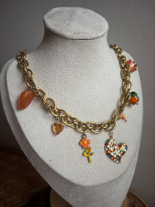 Creamsicle Charm Necklace