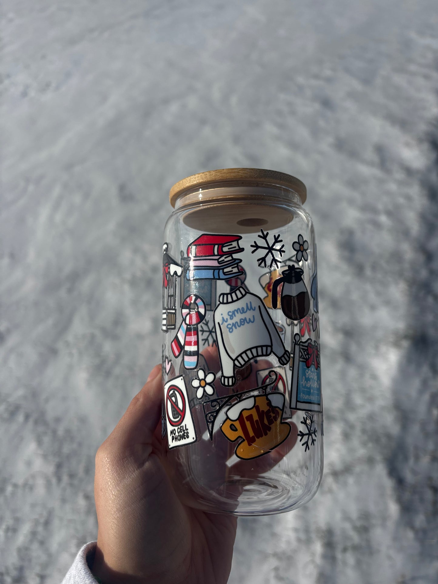 Snowy Gilmore Glass Cup