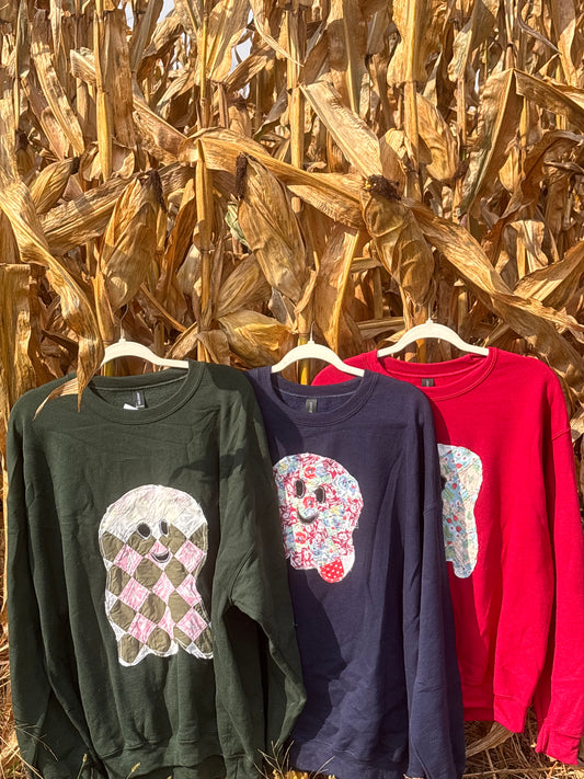 Quilted Ghost Crewnecks