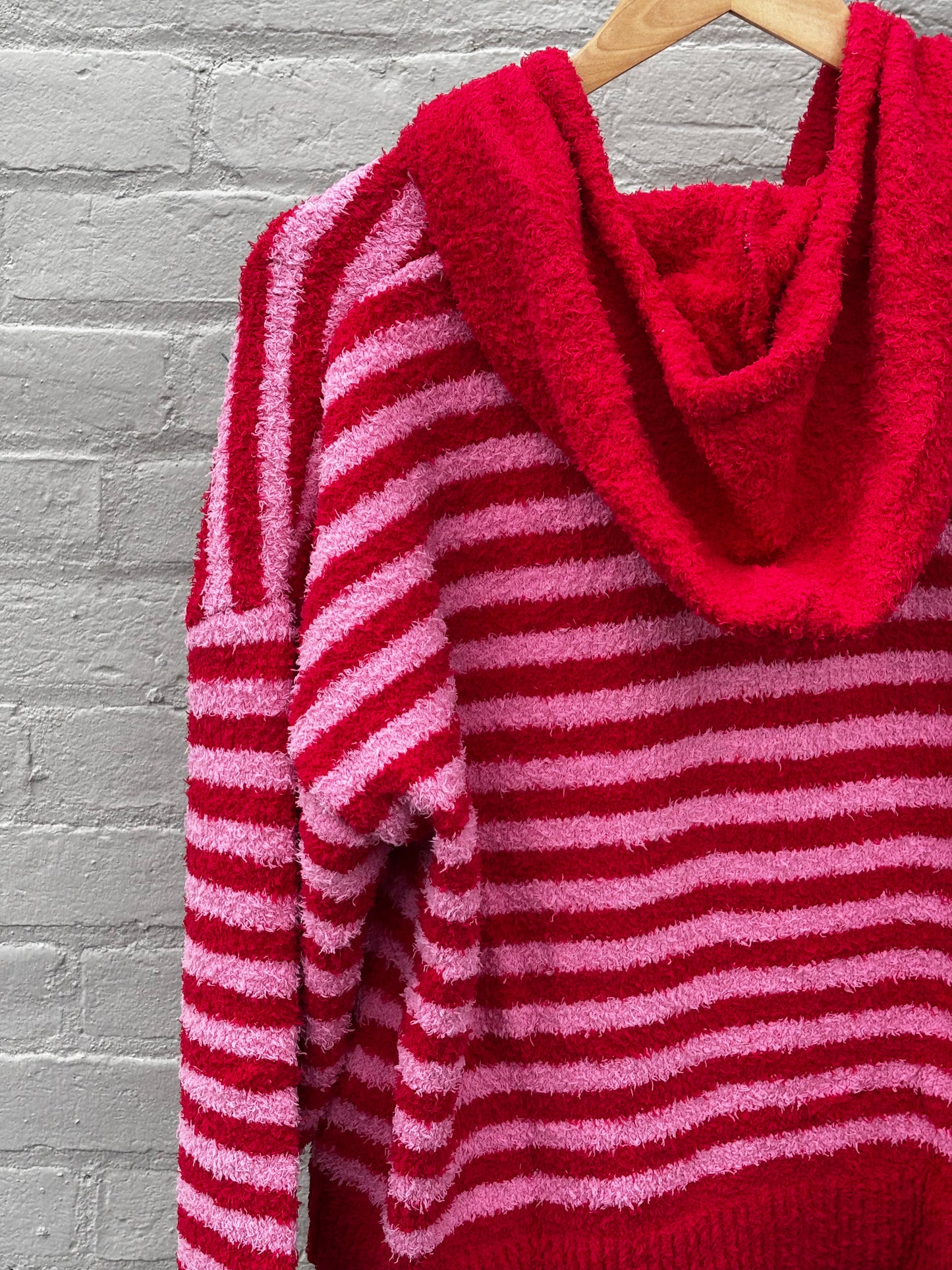 Pink and Red Striped Cardi