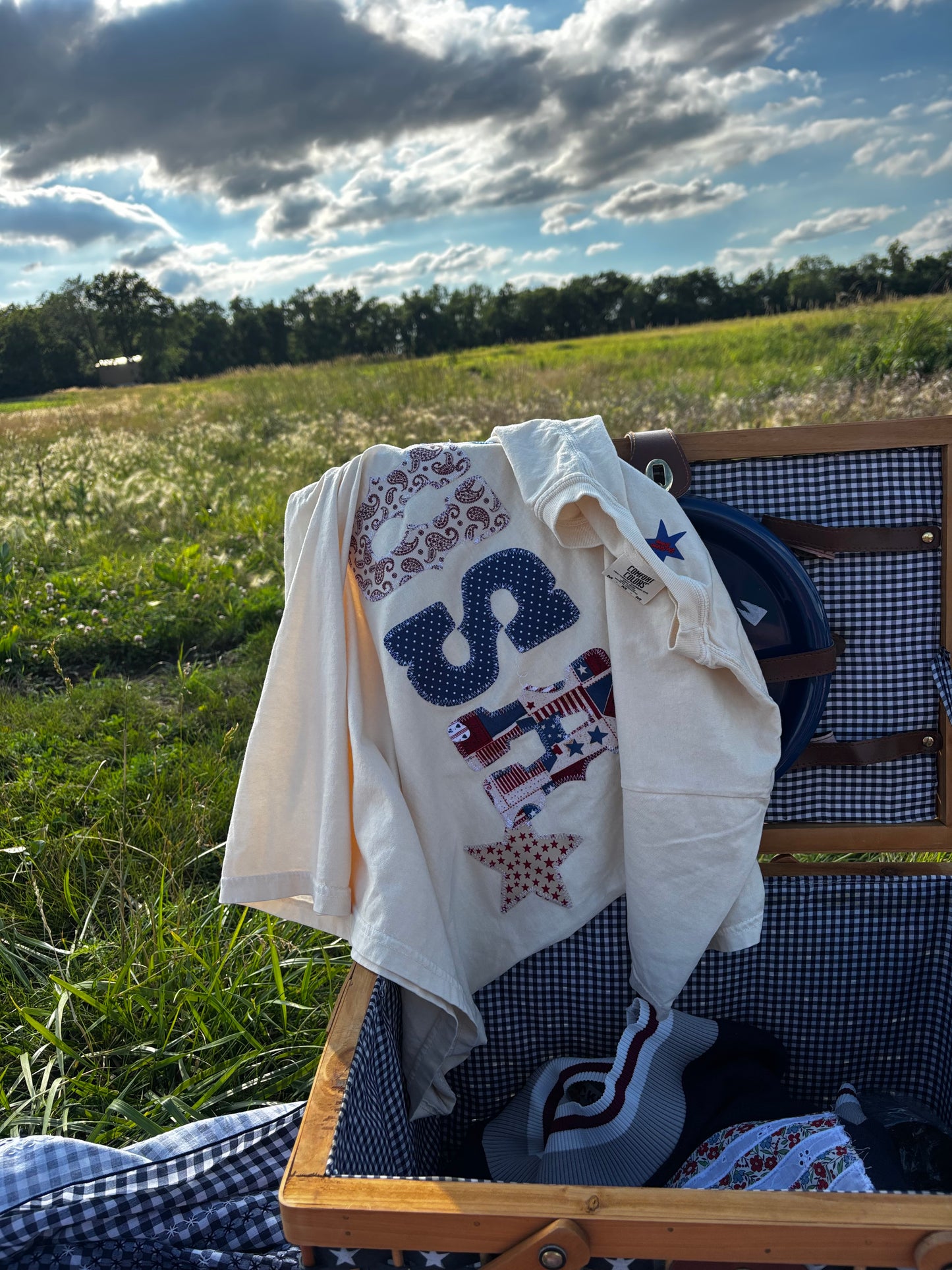 USA tee - Cream