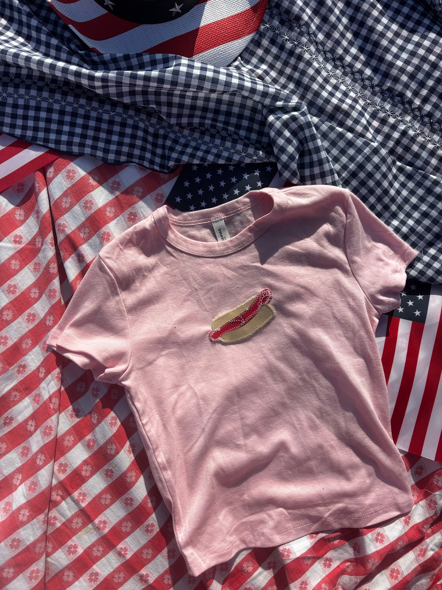 Hotdog Baby Tee - Pink