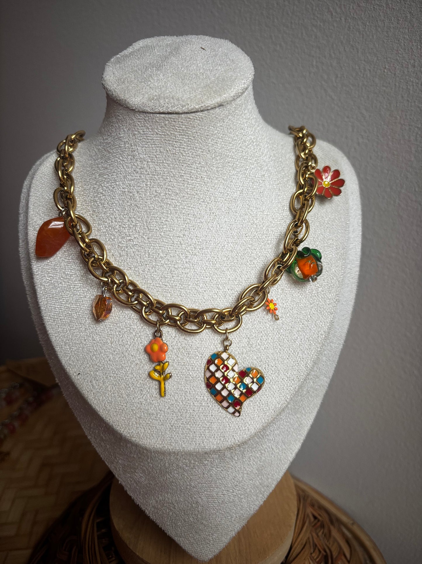 Creamsicle Charm Necklace