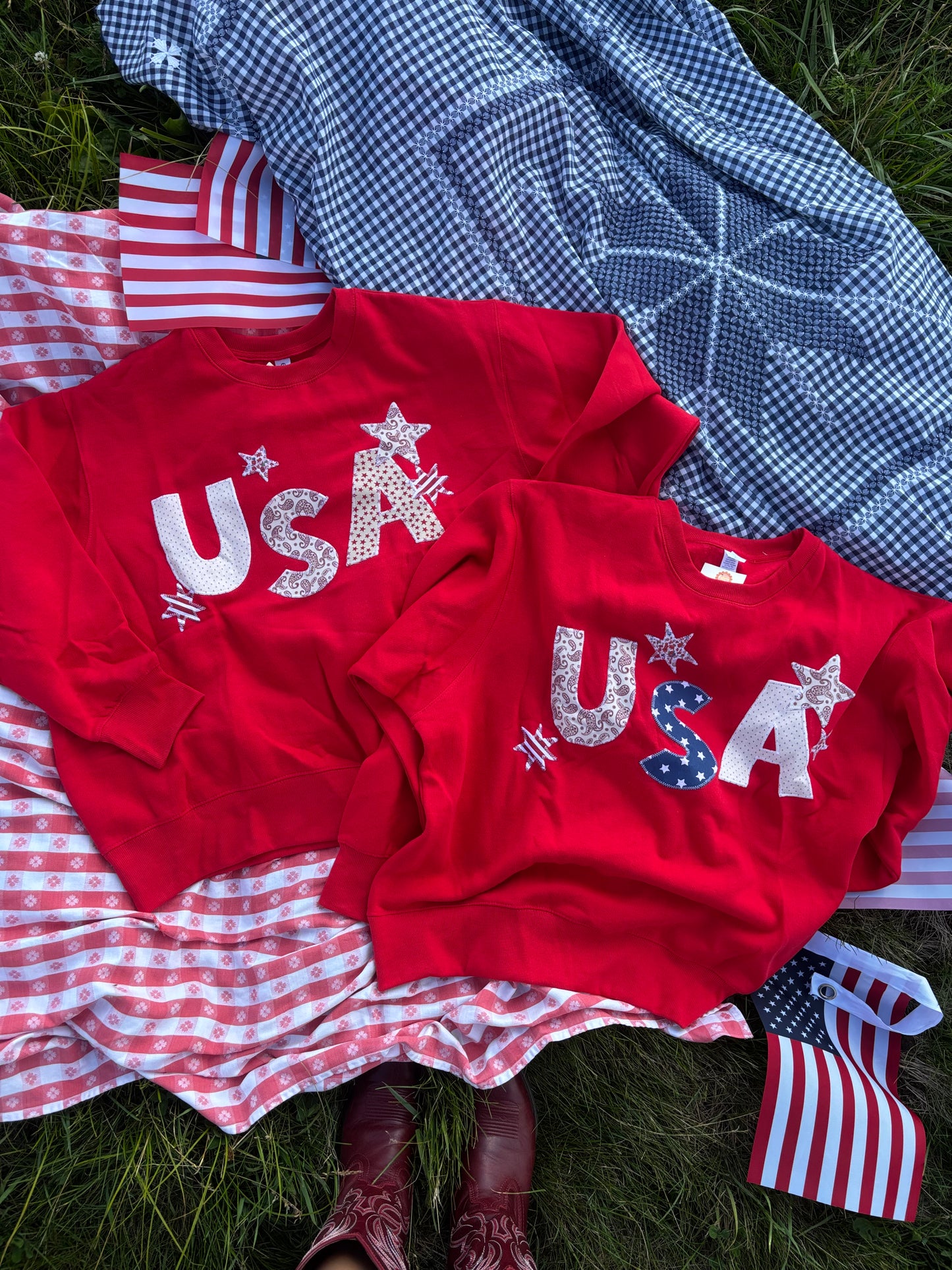 USA Crewneck - Red