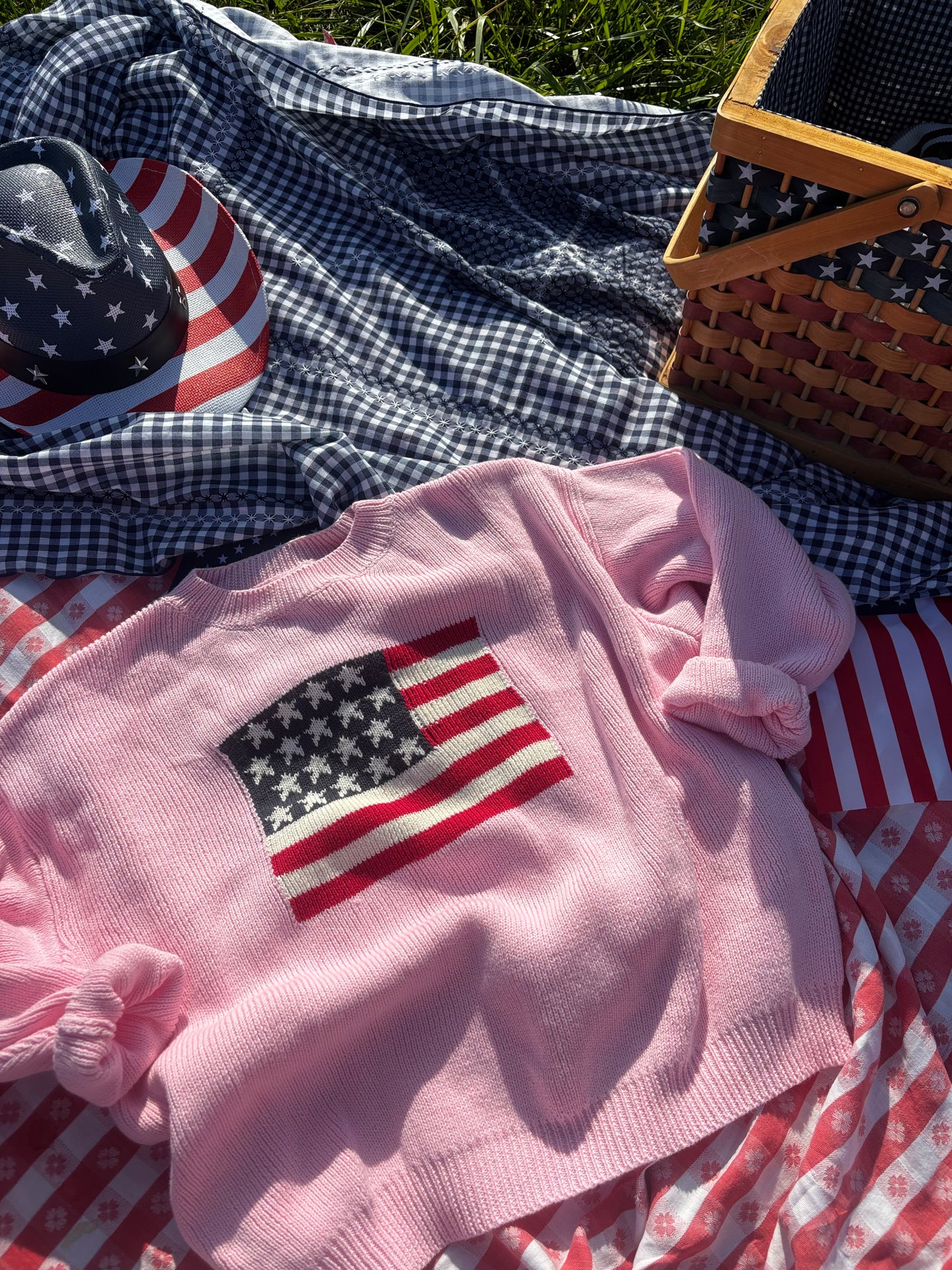 USA Sweater- Pink