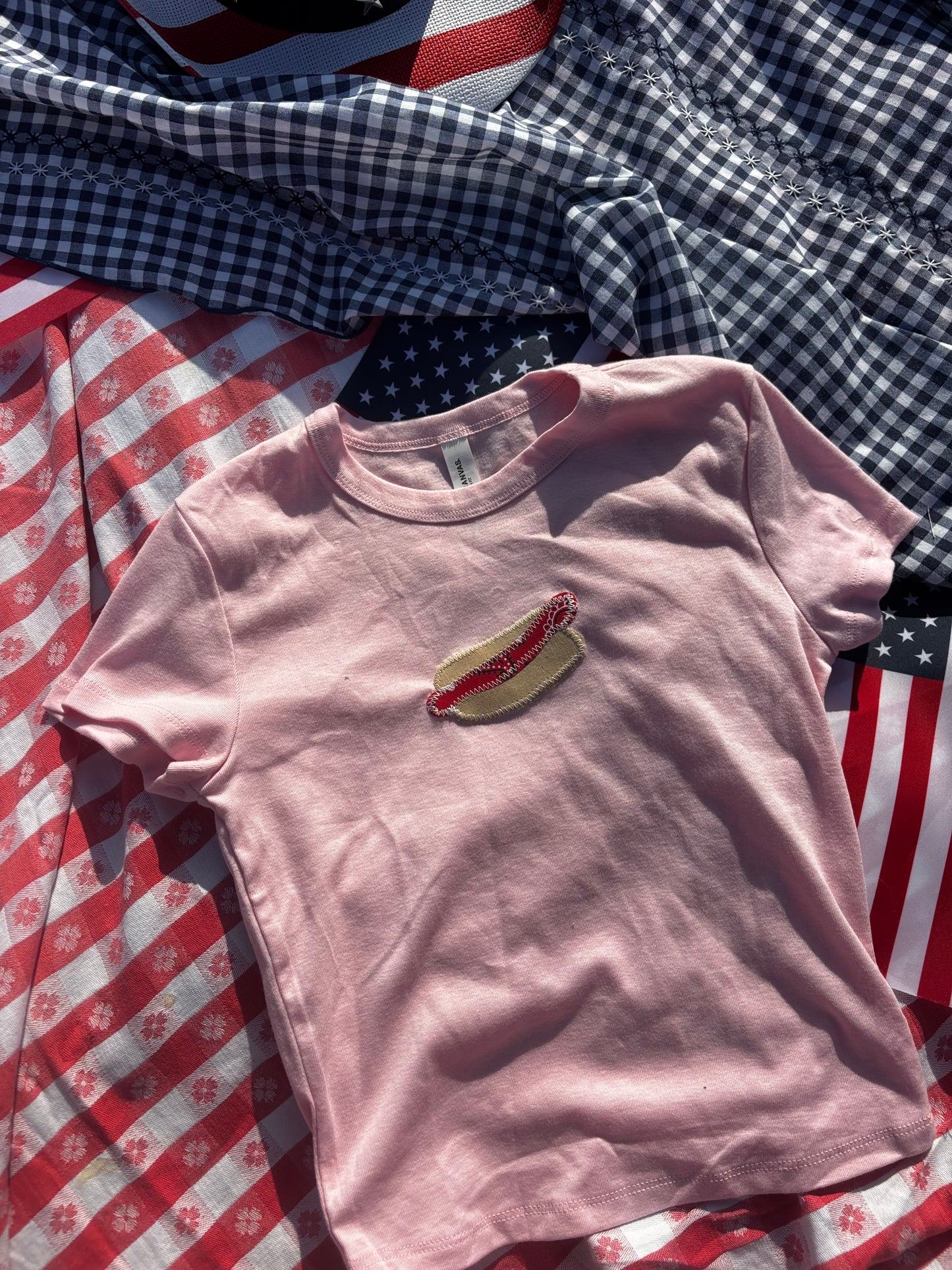 Hotdog Baby Tee - Pink