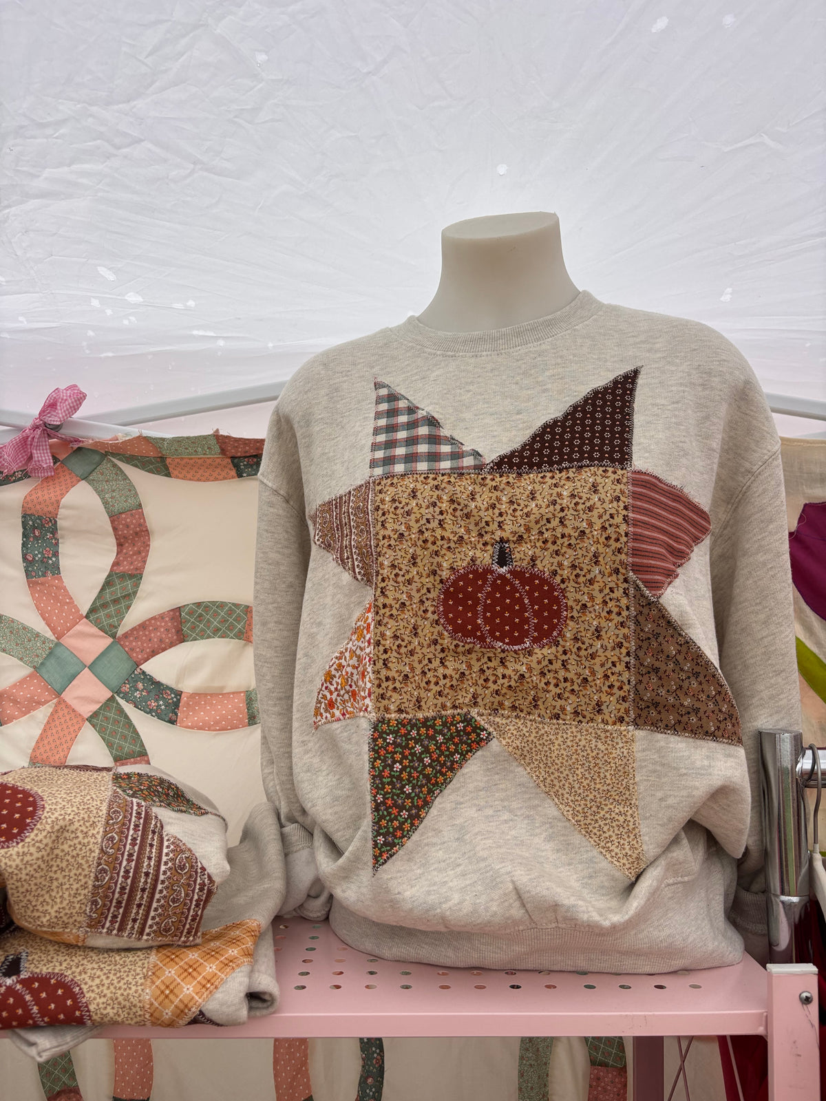 Pumpkin Quilt Crewneck