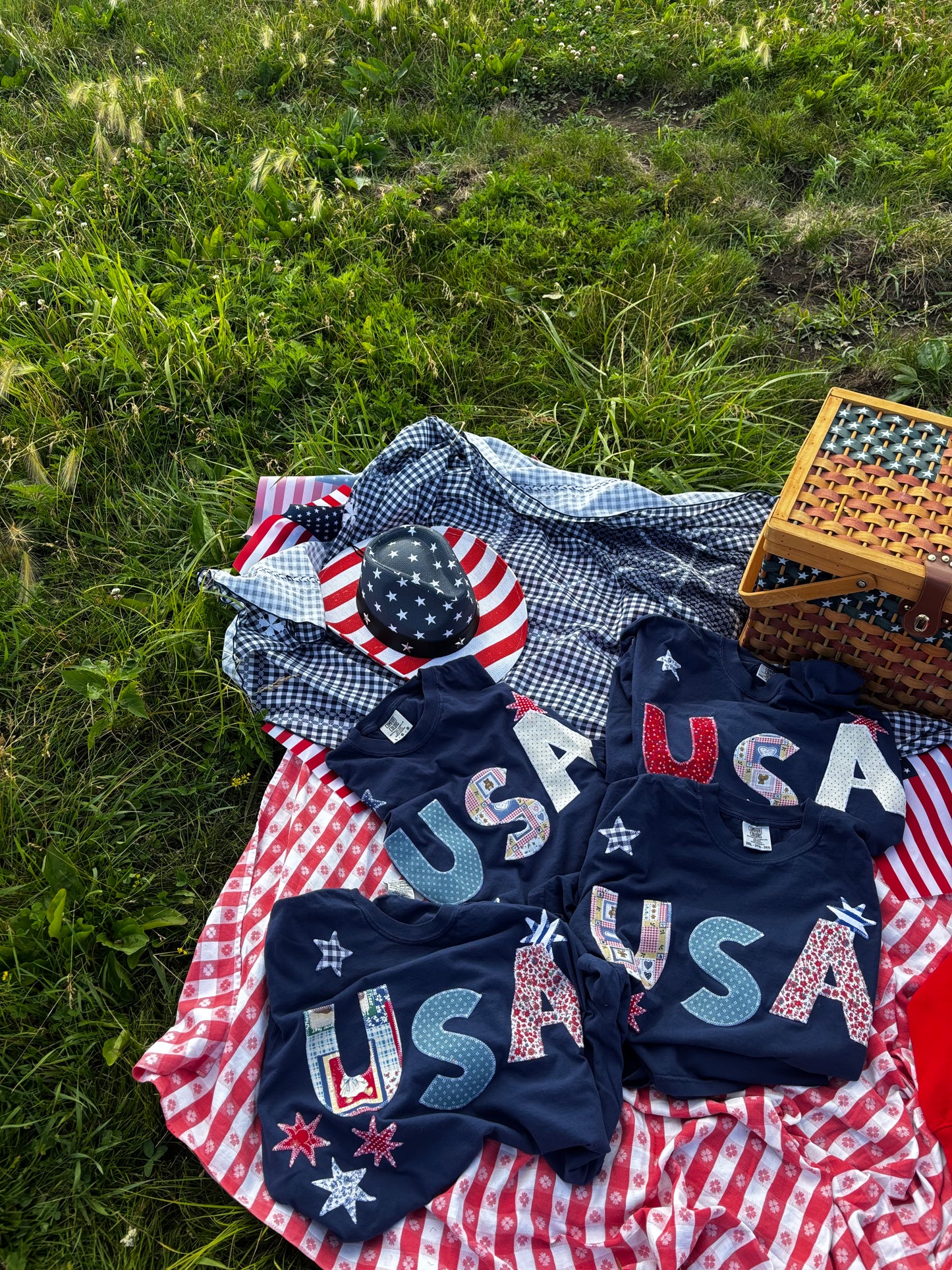 USA tee - Blue