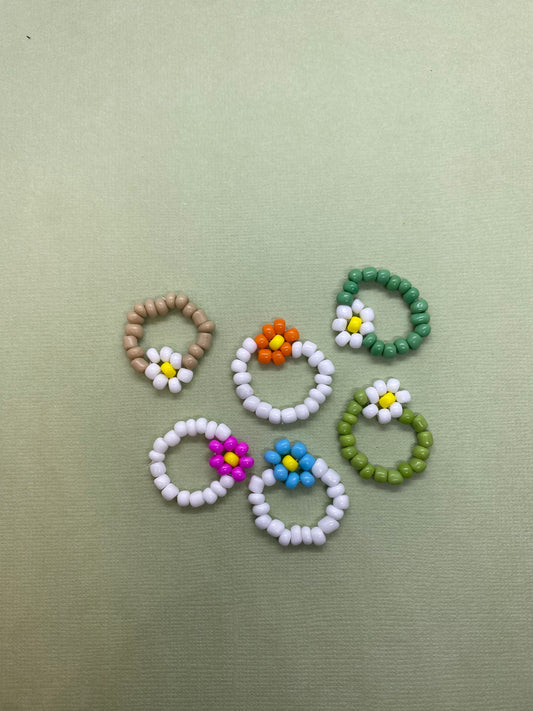 Seed Bead Flower Rings ✿