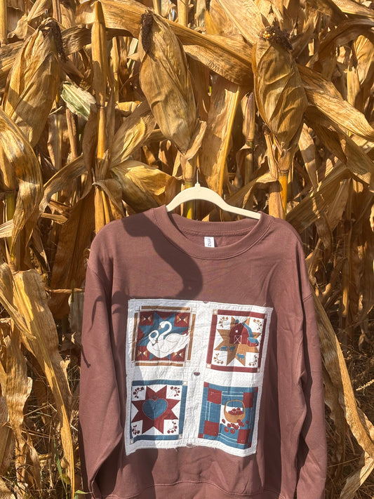 Farm Quilt Block Crewneck - XL