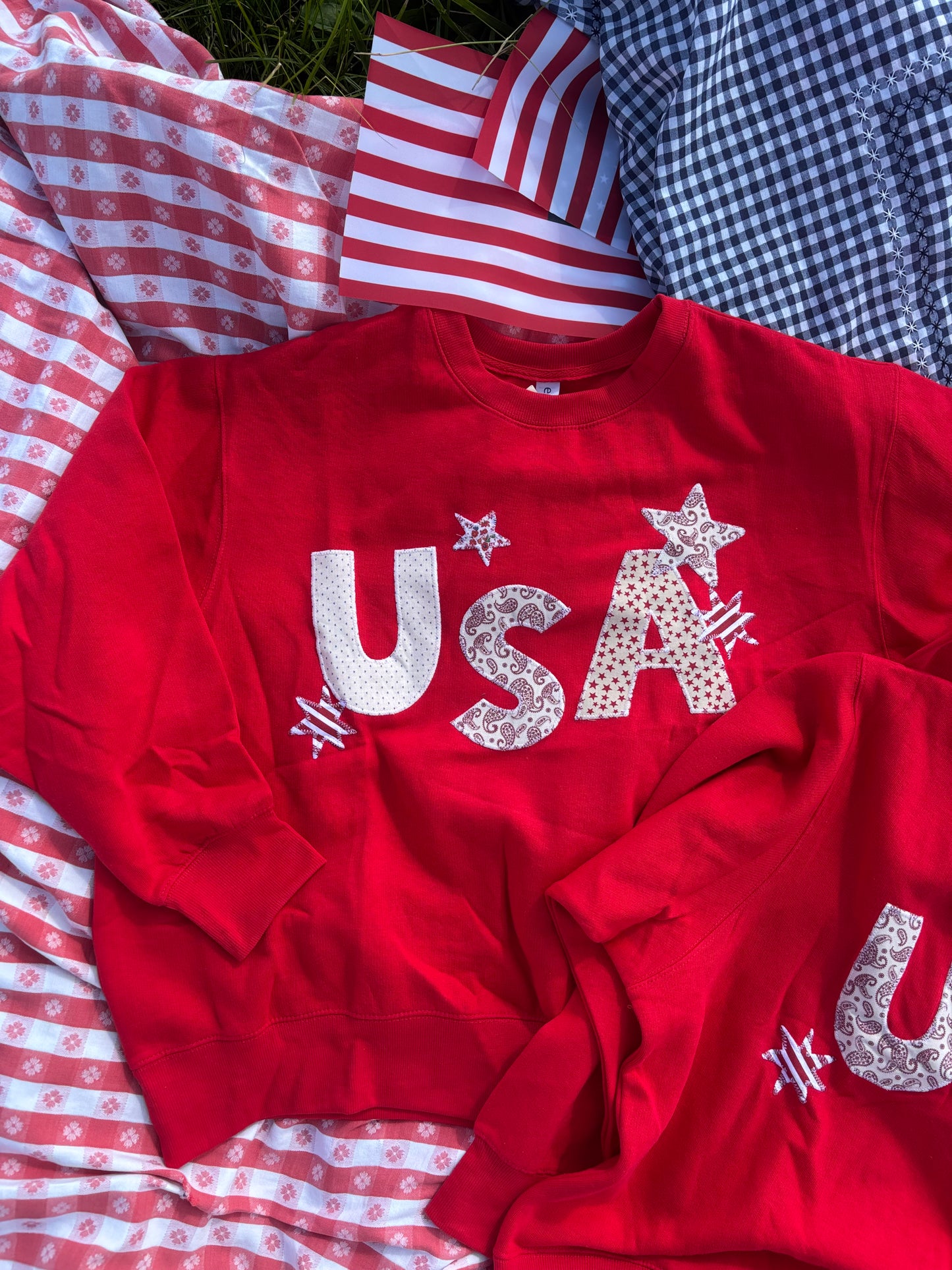 USA Crewneck - Red