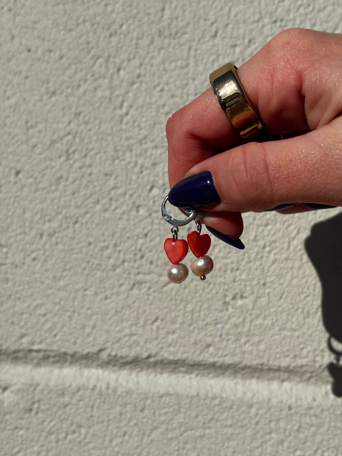 Heart Pearl Dangles ♡