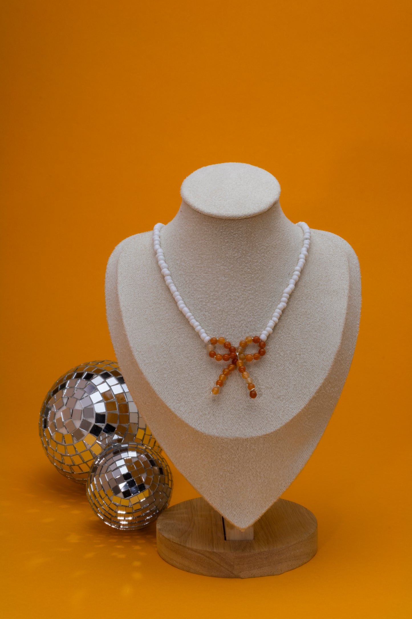 Orange Bow Necklace